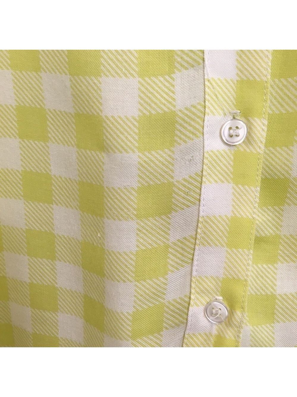 Bella Dahl Anthro Yellow Checkered Plaid Top - Picture 7 of 7